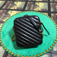H-bag GUCCI Marmont mini shoulder women bag  6.5"W x 7.5"H x 3"D Style 550155