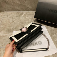 M-Handbag P.i.n.k.o 27-17cm Chain Shoulder Swallows Bag Messager Genuine Leather Cross-body Handbags