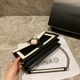 M-Handbag P.i.n.k.o 27-17cm Chain Shoulder Swallows Bag Messager Genuine Leather Cross-body Handbags