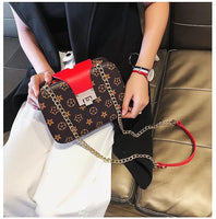 L-package Women's Canvas Designer PU Waist Purse Belt Bag Fashion Personality Messenger Chest Bag
