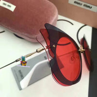 S-sunglasses MIU MIU Frameless Overlapping piece Gradient Fashion sunglasses for SMU02S