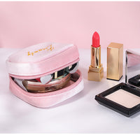 L-package Fashion Lipstick Case with Mirror Lip Balm Holder Portable Lipstick Bag for Outside Travel Cosmetic Pouch Beauty Lipstick Tubes Organizer Gift for Girl Ladies Women
