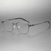 Denmark Titanium No Screw Korea Glasses Frames Optical Ultra-light Business Round Prescription Diopter 9835 Eyeglasses Men
