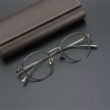 JZ8059 Titanium Alloy Retro Large Frame  Men Women Frame Glasses For Men and Women  myopia  prescription Round eyeglass frame