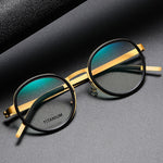 Eyeglass Frame Denmark Linde 9752 Titanium No Screw Korea Round Glasses Frames Optical Ultra-light Business For Men Women