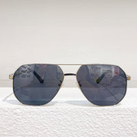 0416 France Style Oval Pure Titanium Sunglasses Double Bridge Women Top-end Original Brand Luxury Eyeglasses with Originals