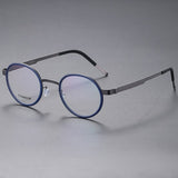 High Quality Glasses Men 9714 Denmark Titanium No Screw Korea Glasses Frames Optical Ultra-light Business Prescription Glasses