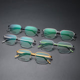 Prescription Glasses 7423 Denmark Titanium No Screw Korea Glasses Frames Optical Ultra-light Business Square Titanium Frames