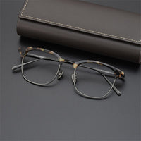 D7216 Handmade Titanium Acetate Optical Eyeglasses Frame  For Men and Women Fashion Retro Myopia Glasses Glasses