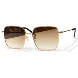 New Ladies Sunglasses Oversized Square Metal Frame Retro Fashion Trend Gradient Colorful Summer Glasses Top Sunglasses