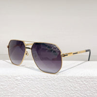 0416 France Style Oval Pure Titanium Sunglasses Double Bridge Women Top-end Original Brand Luxury Eyeglasses with Originals
