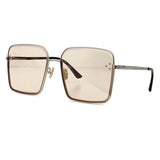 New Ladies Sunglasses 2023 Retro Oversized Sunglasses For Women And Luxurious Metal Frame Glasses For Women