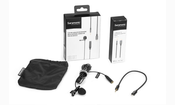E-Electronic Saramonic LavMicro U1A  U1B U1C clip-on microphone Apple devices for interviews vlogs  presentations For Saramonic UwMic9 RX9 Vmic Mini SR-PMIC1
