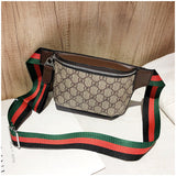 L-package Women's Canvas Designer PU Waist Purse Belt Bag Fashion Personality Messenger Chest Bag