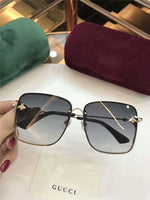 S-sunglasses gucci Oversized Square GG 2200 Gradient Mirror lens Rimless Sunglasses for Gucc i sunglasses