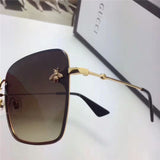 S-sunglasses gucci Oversized Square GG 2200 Gradient Mirror lens Rimless Sunglasses for Gucc i sunglasses