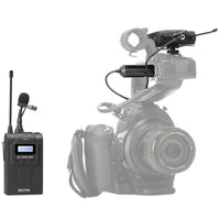 E-electronic XINPU New BOYA BY-WM8 Pro-K1/K2 UHF Wireless Microphone (Transmitter+Receiver) 48 Channels Lapel Mic System with LCD Screen for DSLR Camera Camcorder iPhone Samsung Youtube Street Interview Livesteam Vblog