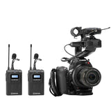 E-electronic XINPU New BOYA BY-WM8 Pro-K1/K2 UHF Wireless Microphone (Transmitter+Receiver) 48 Channels Lapel Mic System with LCD Screen for DSLR Camera Camcorder iPhone Samsung Youtube Street Interview Livesteam Vblog