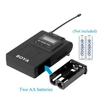 E-electronic XINPU New BOYA BY-WM8 Pro-K1/K2 UHF Wireless Microphone (Transmitter+Receiver) 48 Channels Lapel Mic System with LCD Screen for DSLR Camera Camcorder iPhone Samsung Youtube Street Interview Livesteam Vblog