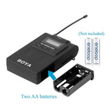 E-electronic XINPU New BOYA BY-WM8 Pro-K1/K2 UHF Wireless Microphone (Transmitter+Receiver) 48 Channels Lapel Mic System with LCD Screen for DSLR Camera Camcorder iPhone Samsung Youtube Street Interview Livesteam Vblog