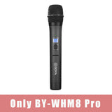 E-electronic XINPU New BOYA BY-WM8 Pro-K1/K2 UHF Wireless Microphone (Transmitter+Receiver) 48 Channels Lapel Mic System with LCD Screen for DSLR Camera Camcorder iPhone Samsung Youtube Street Interview Livesteam Vblog