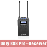 E-electronic XINPU New BOYA BY-WM8 Pro-K1/K2 UHF Wireless Microphone (Transmitter+Receiver) 48 Channels Lapel Mic System with LCD Screen for DSLR Camera Camcorder iPhone Samsung Youtube Street Interview Livesteam Vblog