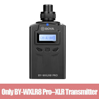E-electronic XINPU New BOYA BY-WM8 Pro-K1/K2 UHF Wireless Microphone (Transmitter+Receiver) 48 Channels Lapel Mic System with LCD Screen for DSLR Camera Camcorder iPhone Samsung Youtube Street Interview Livesteam Vblog