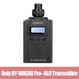 E-electronic XINPU New BOYA BY-WM8 Pro-K1/K2 UHF Wireless Microphone (Transmitter+Receiver) 48 Channels Lapel Mic System with LCD Screen for DSLR Camera Camcorder iPhone Samsung Youtube Street Interview Livesteam Vblog