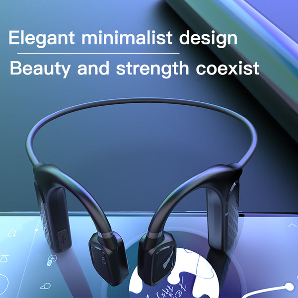 E-electronic MD04 Wireless Stereo Headset Bone Conduction Headphone Bluetooth 5.0 Noise Reduction Sport Music Earbuds Waterproof Earphone Bluetooth Headphone Black Technology Open Ear Wireless Headphone Sports Waterproof Earphone Handsfree Mic