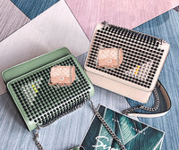L-package 22-12-10cm Crossbody Bag Leather Messenger Bag Vintage Handbag Strap Bucket Square Tote