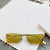 S-sunglasses Binjun 2021 HOT SALE GM eyeware For NEW BOND with White round glasses case Cat Eye Mirrored Flat Lenses Street Fashion Metal Frame Women Sunglasses