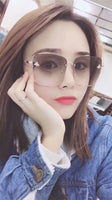 S-sunglasses gucci Oversized Square GG 2200 Gradient Mirror lens Rimless Sunglasses for Gucc i sunglasses