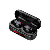 E-electronic V7 TWS Bluetooth 5.0 Headphones Earphone Wireless Headset With LED Digital Display Hot Discounted Sale Earbuds Wireless Bluetooth Earphones With Digital Display Battery Smart Charging Cabin Case