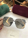 S-sunglasses gucci Oversized Square GG 2200 Gradient Mirror lens Rimless Sunglasses for Gucc i sunglasses
