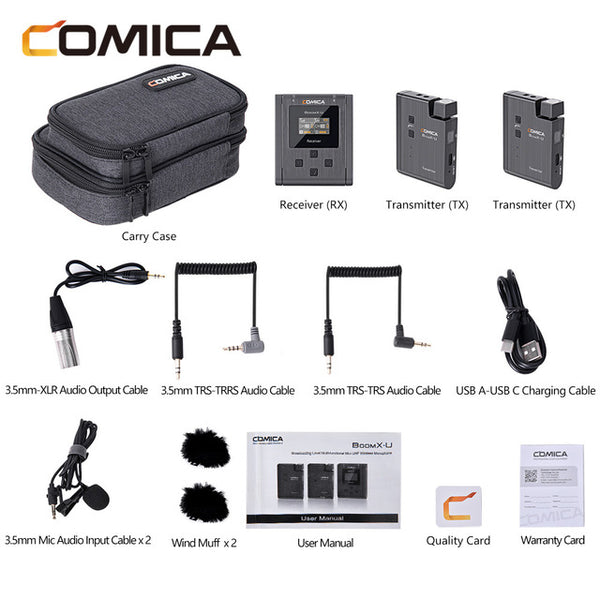 E-electronic XINPU Comica BoomX-U U1 U2 Broadcasting Level Multi-Functional Mini UHF Wireless Distant Transmition VS Rode Go Lavalier Microphone