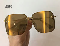S-sunglasses gucci Oversized Square GG 2200 Gradient Mirror lens Rimless Sunglasses for Gucc i sunglasses