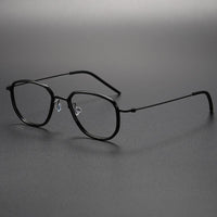 Eye Glasses For Men 5505A Round Denmark Titanium No Screw Korea Glasses Frames Optical Ultra-light Business Reading Ｇlasses