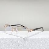 Luxury Style Glasses Frame Titanium Prescription Glasses Men and Women Myopia Eyeglasses Frame French Brand Designer