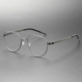 Luxury Glasses Men Denmark Linde 9745 Titanium No Screw Korea Glasses Frames Optical Ultra-light Business Optical Lenses