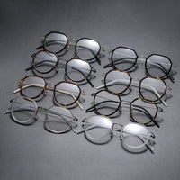 Gillian Denmark Titanium No Screw Korea Glasses Frames Optical Ultra-light Business Round Prescription Diopter Eyeglasses Men
