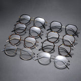 Gillian Denmark Titanium No Screw Korea Glasses Frames Optical Ultra-light Business Round Prescription Diopter Eyeglasses Men