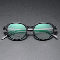 Eyeglasses Men 1176  Round Denmark Titanium No Screw Korea Glasses Frames Optical Ultra-light Business Reading Glasess For Men