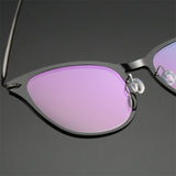 Round Denmark Linde 6506 Titanium No Screw Korea Glasses Frames Optical Ultra-light Business Prescription Diopter Glasses