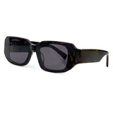 Rectangular Sunglasses Female Retro Luxury Design Street Beach Travel Sunscreen Glasses Eyeglasses Case