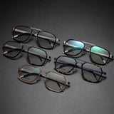 Glasses Frame For Men Denmark Linde 9753 Titanium No Screw Korea Square Glasses Frames Optical Ultra-light Business