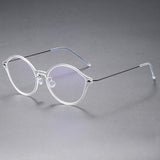 Men Women's Eyeglasses Denmark Linde 6558 Titanium No Screw Korea Glasses Frames Optical Ultra-light Business Glasses