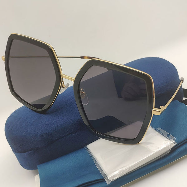 2020 Square Black Acetate Sunglasses For Women Party Brand Designer Weird Summer Steampunk Fashion Retro For Sun Glasses UV400