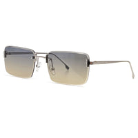 2023 Retro Sunglasses Female Rimless Square Metal Temples Sunglasses Gradient Sunscreen Fashion Summer Travel Sunglasses
