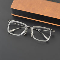 DTX100 Men Women's Male Business Retro Square Frame Glasses For Men and Women  Eyebrow Glasses Frame Female