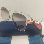 Strawberry Heart Chain Oval Sunglasses For Women Personality Shades Brand Designer Fashion Summer Girls For Sun Glasses UV400